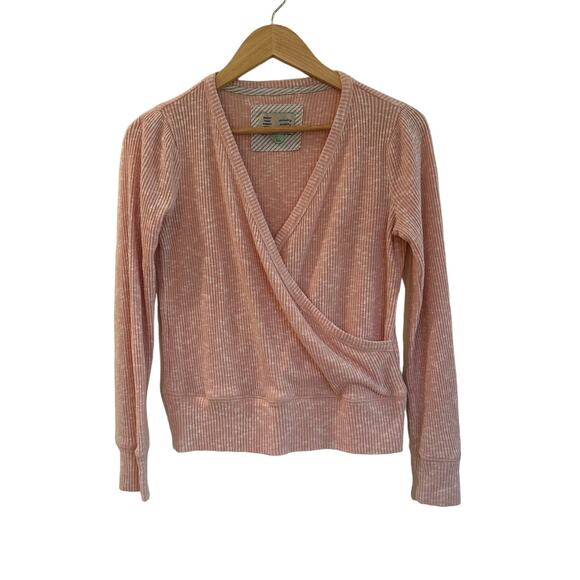 Saturday Sunday Pink Wrap Sweater sz XS Cozy Soft Wrap Sweater - Picture 1 of 5